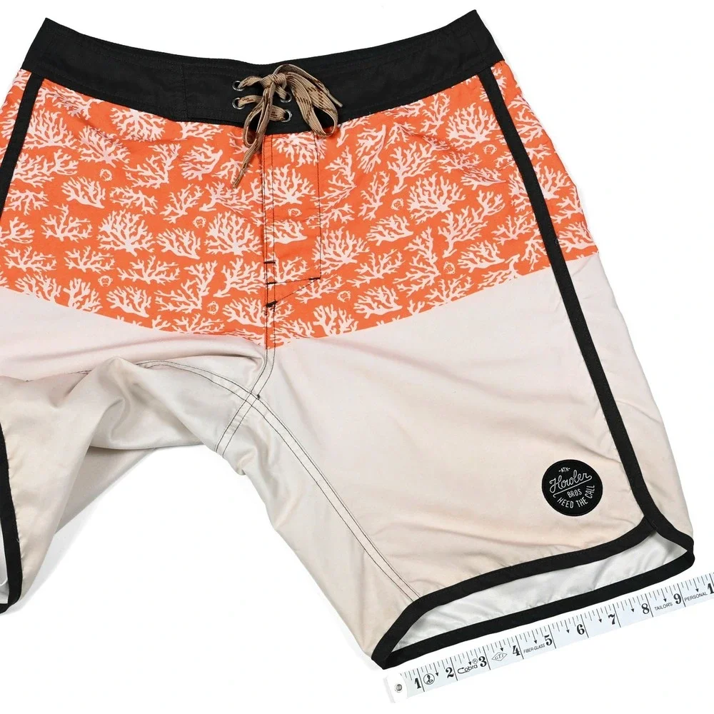 Howler Brother Board Shorts Mens 30 Swim Floral Beach Vacation Western Coral - Picture 6 of 13